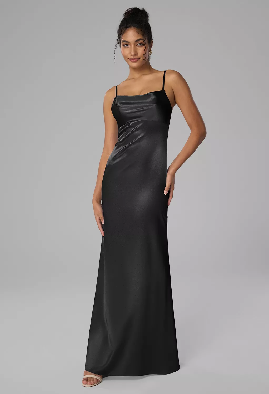AW Morgan Black Metallic  Beach Wedding Guest Dresses